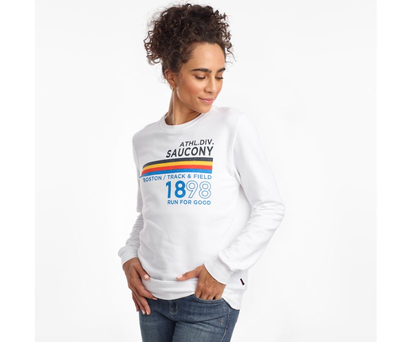 Saucony Rested Crewneck Women's Shirts White | Canada 282CTVE